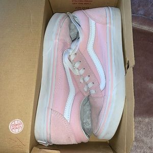 Pink old school vans,